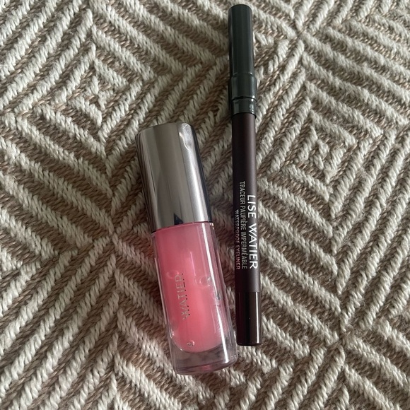 Set 3 Lise Watier Lip Oil Framboise & Waterproof Eyeliner Brun Noir + free serum - Picture 2 of 8